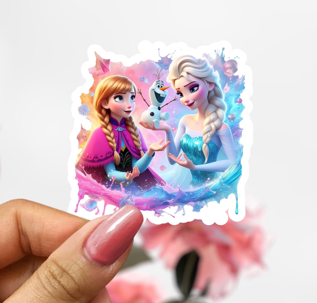 Frozen Elsa Sticker, Disney Anna & Elsa Sticker Decal - Etsy