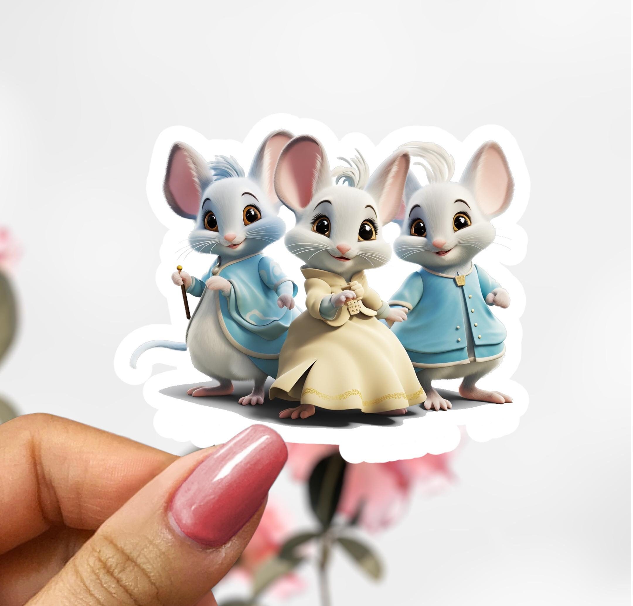 Cinderella’s Three Little Mice Sticker, Disney Mice Sticker, Cinderella ...