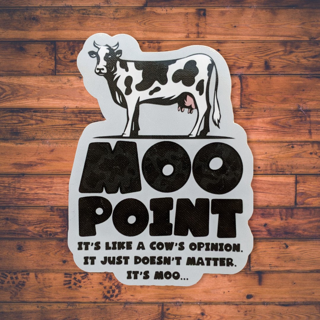Moo Point Cow Sticker, Cow Decal - Etsy