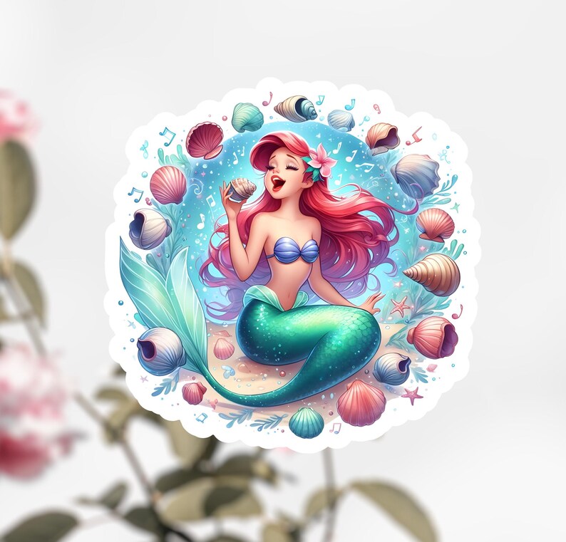 Disney Ariel Sticker, Ariel Sticker Decal, Little Mermaid Sticker - Etsy