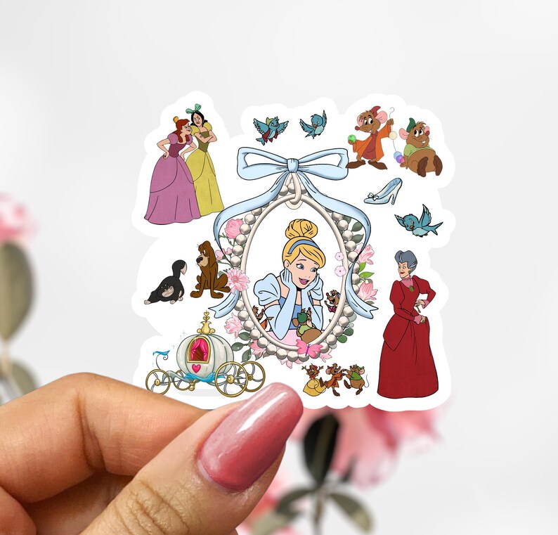 Disney Cinderella Sticker, Princess Sticker Decal - Etsy