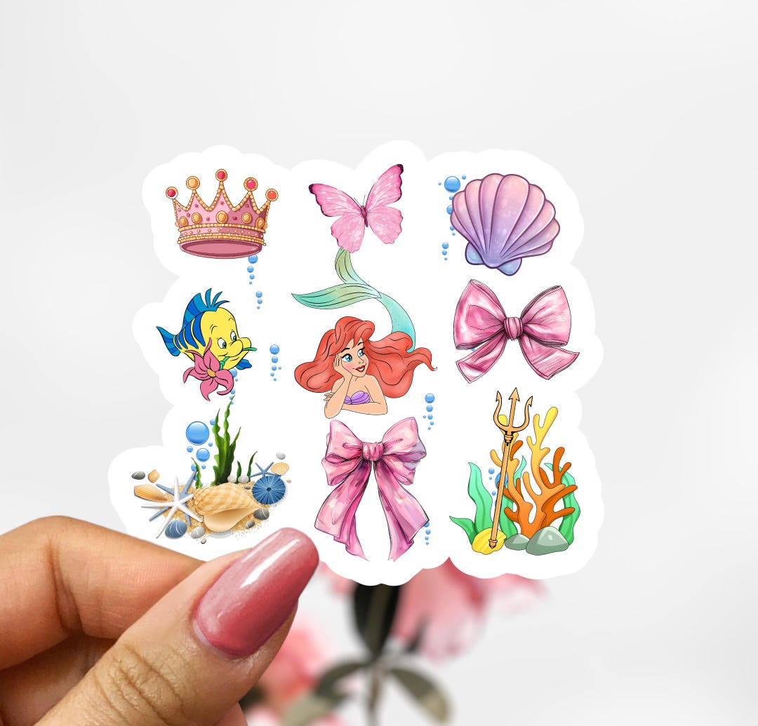 Disney Ariel Sticker, Ariel Sticker Decal, Little Mermaid Sticker - Etsy