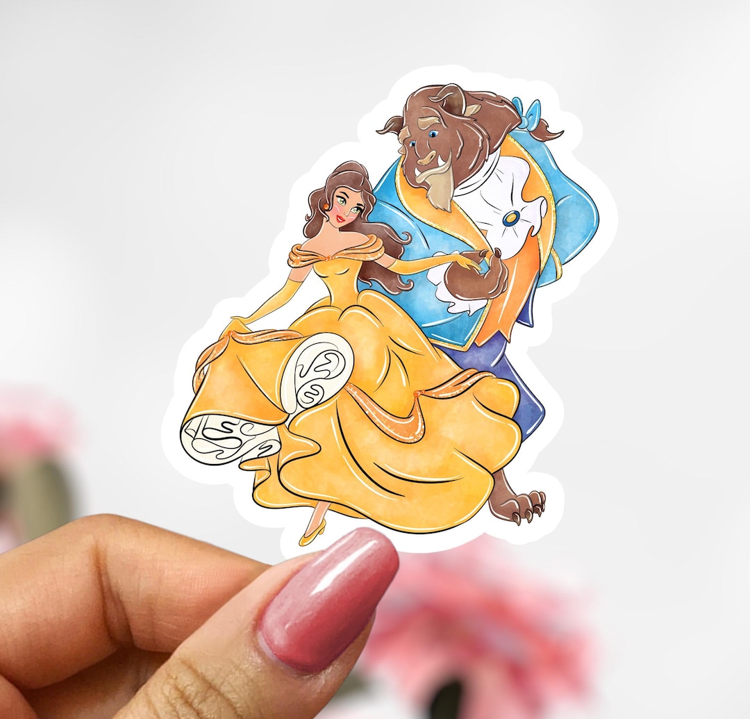 Beast Sticker Belle Sticker, Disney Beauty & Beast Decal, Princess Sticker, Beast ...