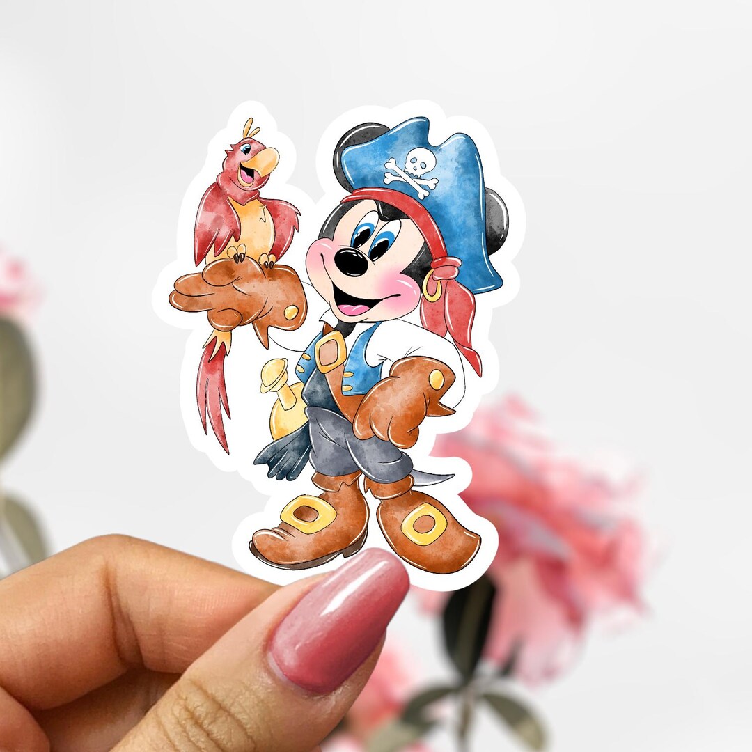 Disney Pirate Mickey Mouse Sticker, Disney Sticker Decal - Etsy