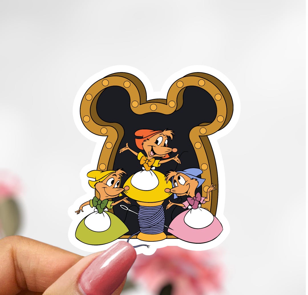 Cinderella’s Mice Sticker, Disney Mouse Sticker, Cinderella Sticker - Etsy