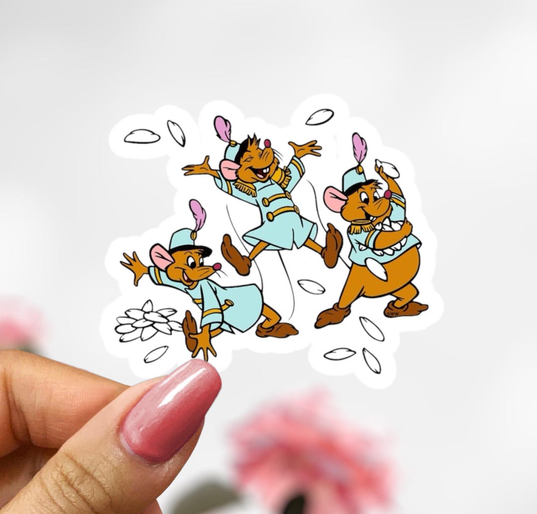 Cinderella’s Mice Sticker, Disney Jaq & Gus Mouse Sticker, Cinderella ...