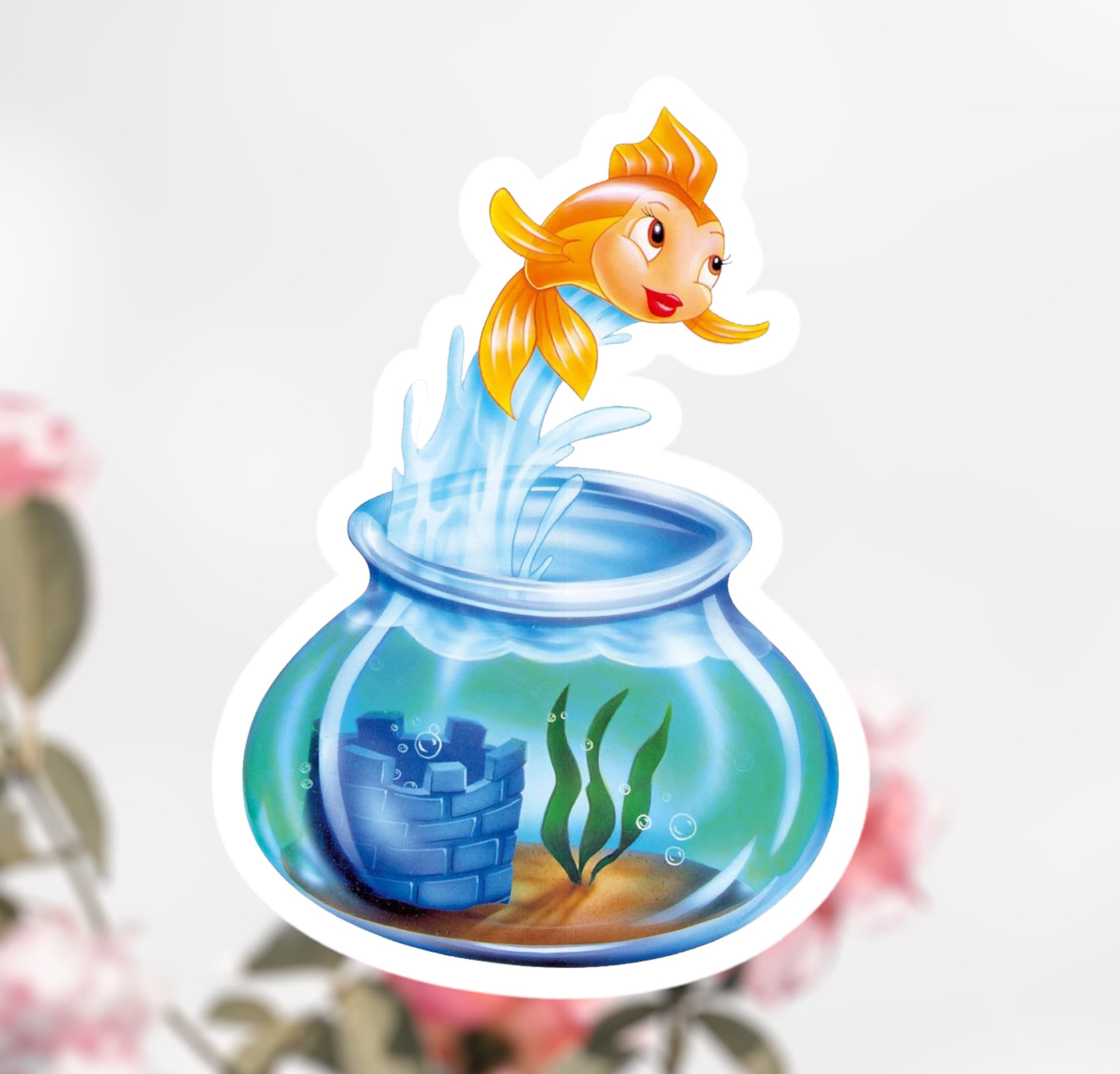 Cleo Geppetto Sticker, Pinocchio Sticker, Fish Sticker - Etsy, image size:2160x2070