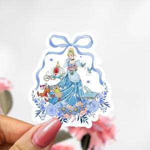 Disney Cinderella Sticker, Princess Sticker Decal