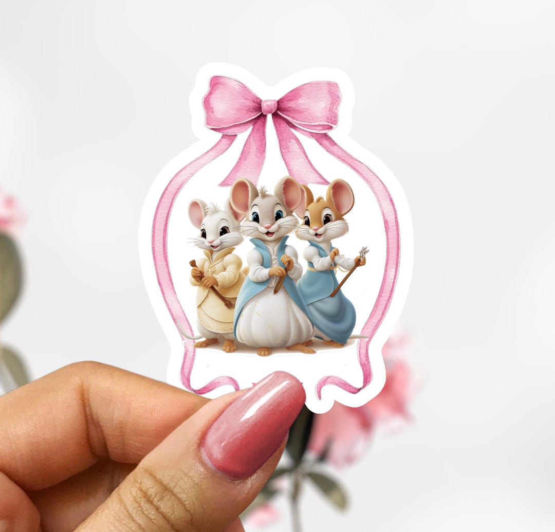 Cinderella’s Three Little Mice Sticker, Disney Mice Sticker, Cinderella ...