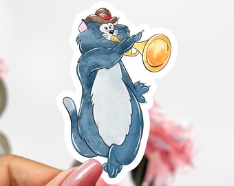 Aristocats Scat Cat Sticker, Disney Cat Sticker Decal,