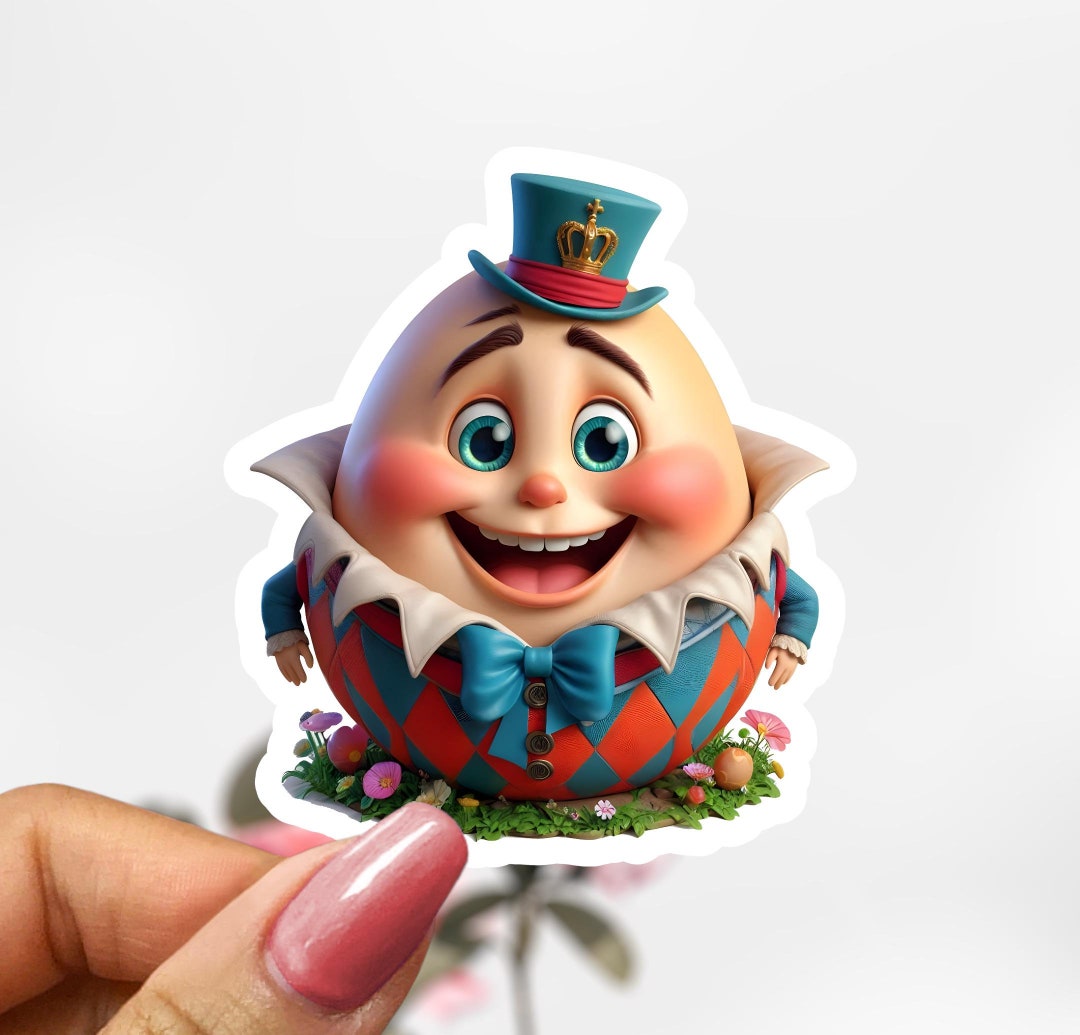 Alice in Wonderland Egg Sticker, Disney Decal, - Etsy