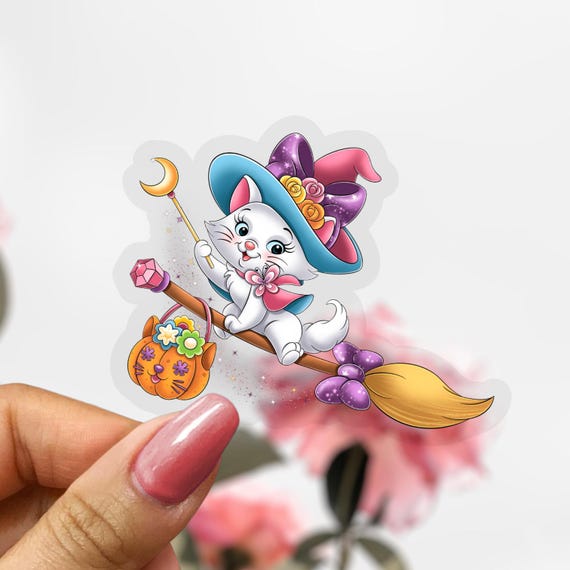 Transparent Aristocats Marie Halloween Sticker, Disney Marie Cat