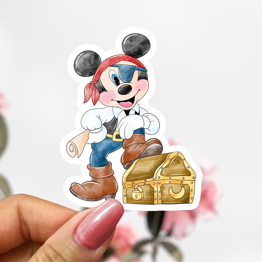 Disney Pirate Mickey Mouse Sticker, Disney Sticker Decal - Etsy