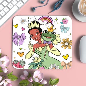 Princess Tiana Mousepad, Disney Princess Mousepad, Princess & The Frog
