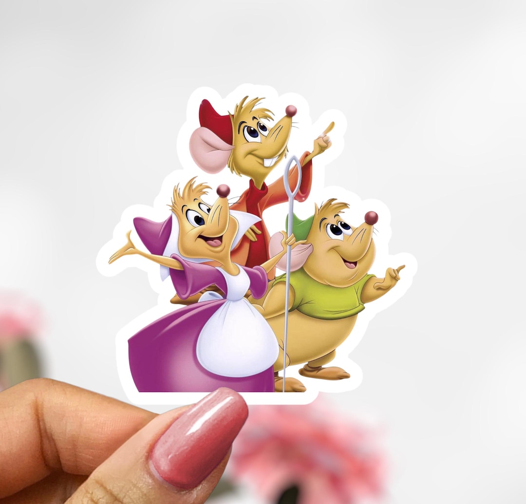 Cinderella’s Mice Sticker, Disney Jaq & Gus Mouse Sticker, Cinderella ...