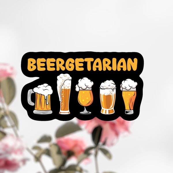 Beergetarian Sticker, Beer Sticker, Beer Decal