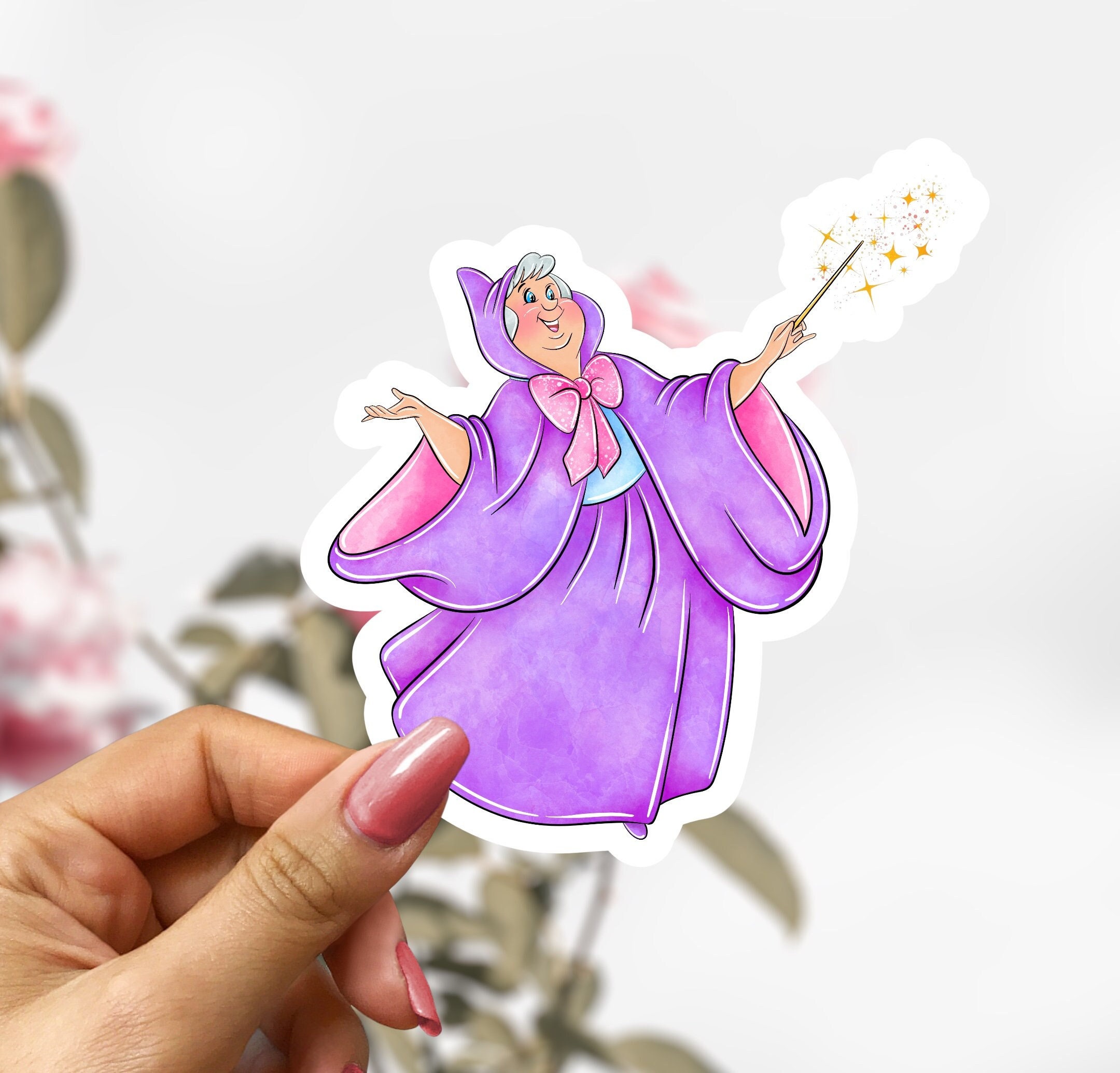 Cinderella Fairy Godmother Sticker, Bibbidi Bobbidi Boo Sticker