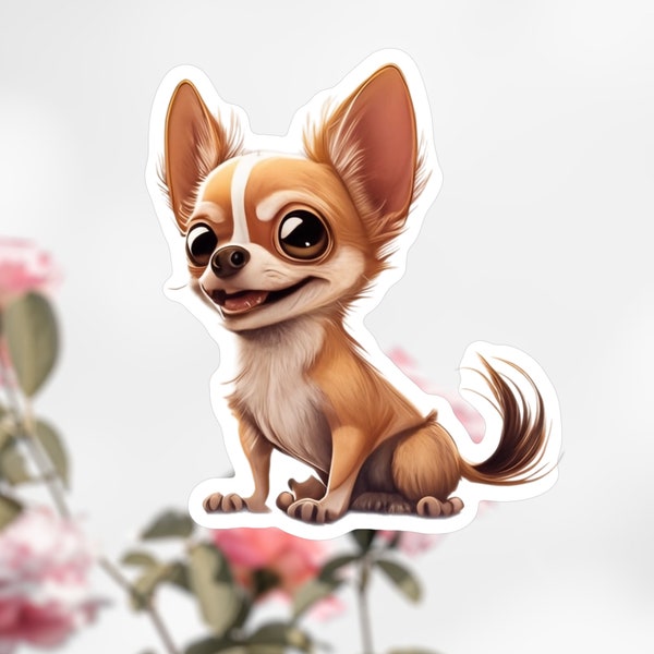 Chihuahua Dog Sticker,  Dog Sticker Decal