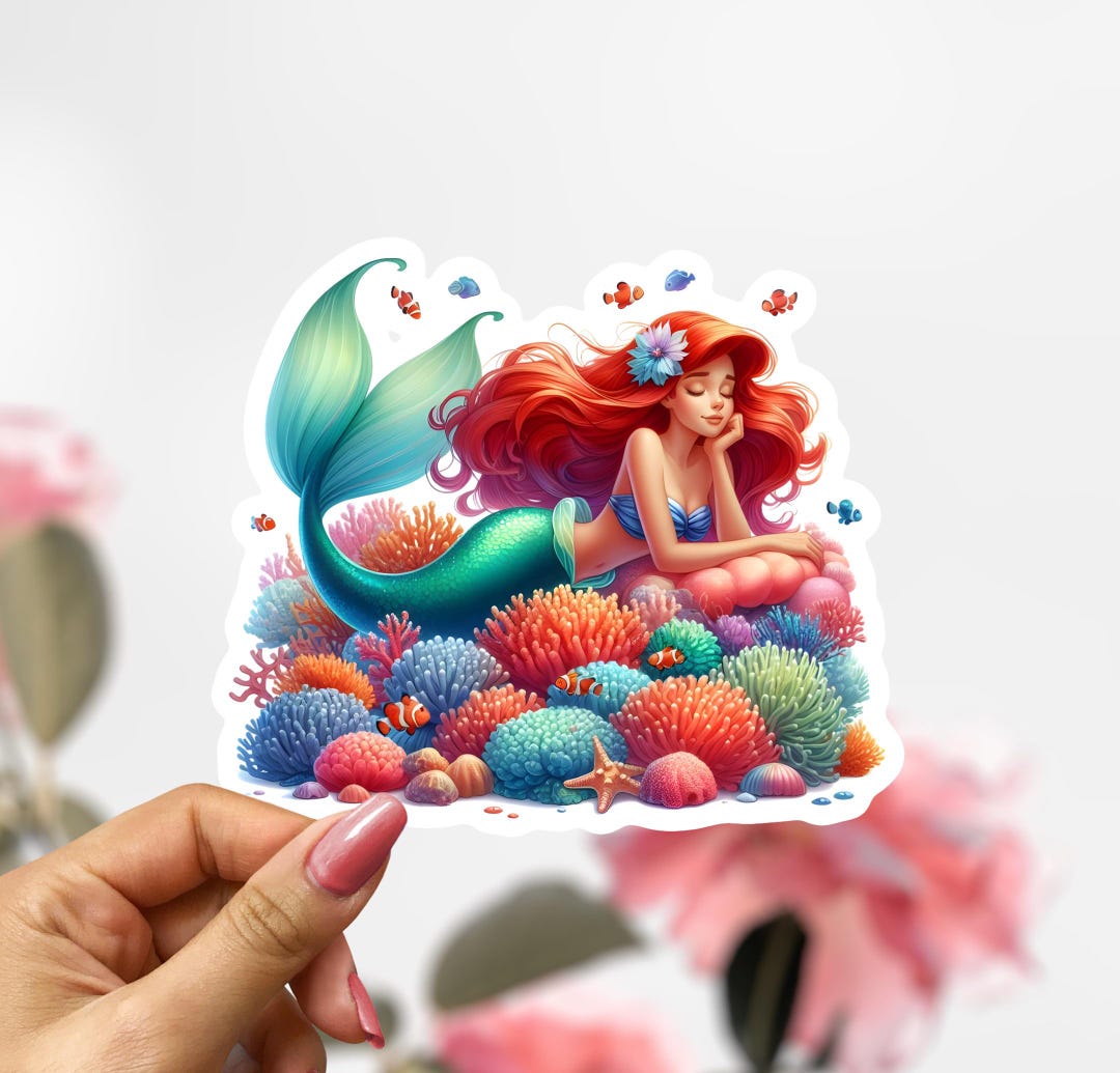 Disney Ariel Sticker, Ariel Sticker Decal, Little Mermaid Sticker - Etsy
