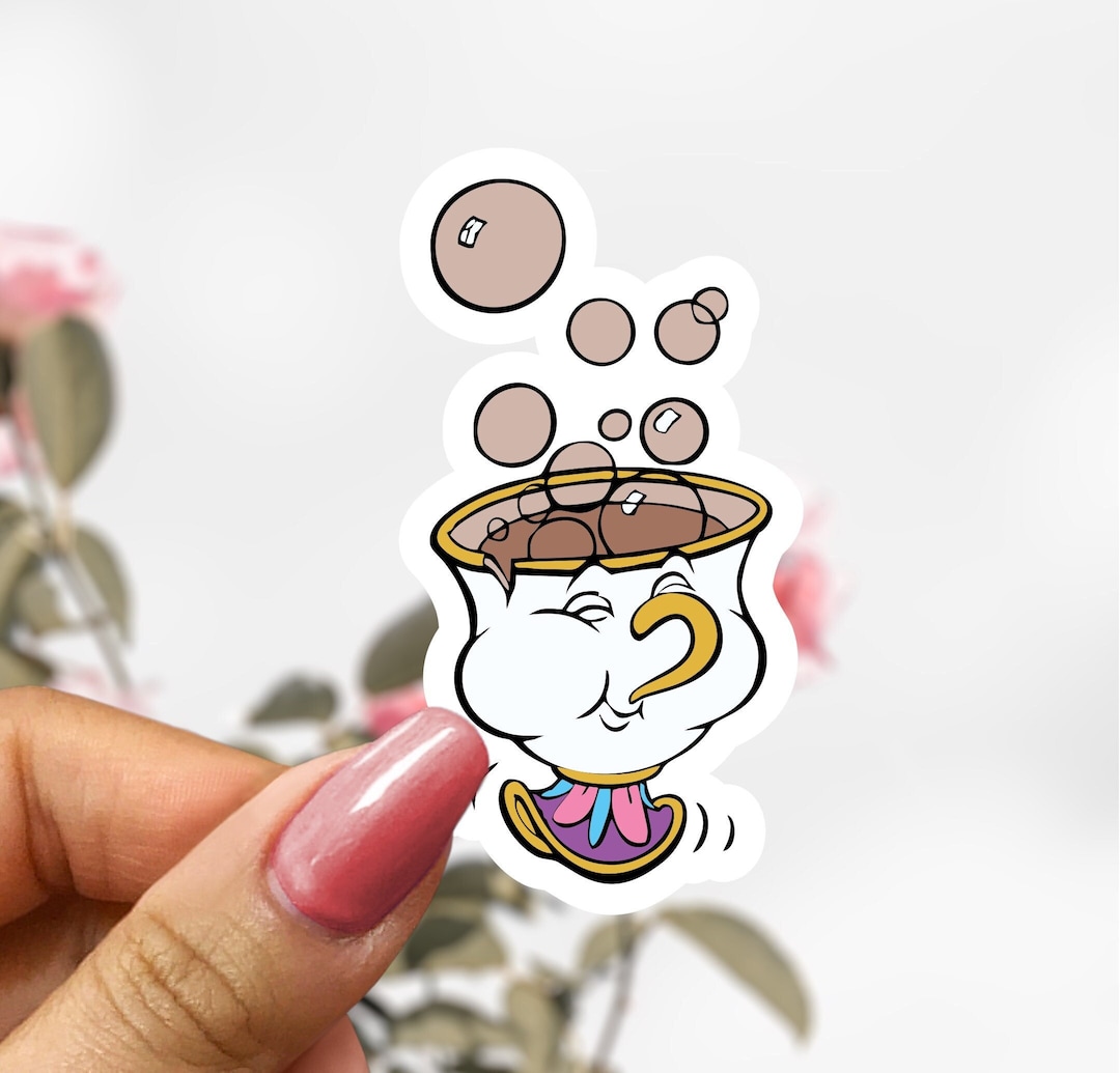 Beauty and Beast Chip Sticker, Chip Potts Sticker, Chip Blowing Bubbles