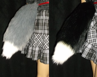 Homemade Fuzzy Fox Tail, Furry, Fox Tail, Costume, Fursuit Tail, Furry Costume