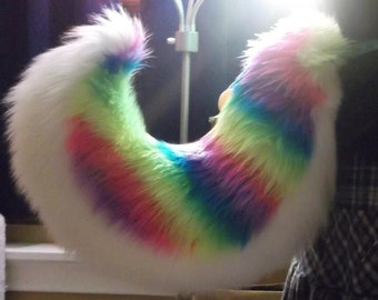 Handmade Faux Fur Husky Tail: Costume Fursuit Accessory (READ DESCRIPTION!)
