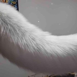 Homemade Fuzzy Wolf Tail, Fursuit Tail, Furry Costume, Wolf Cosplay