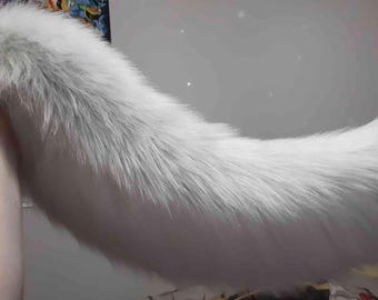 Handmade Faux Fur Wolf Tail: Costume Fursuit Accessory (READ DESCRIPTION!)