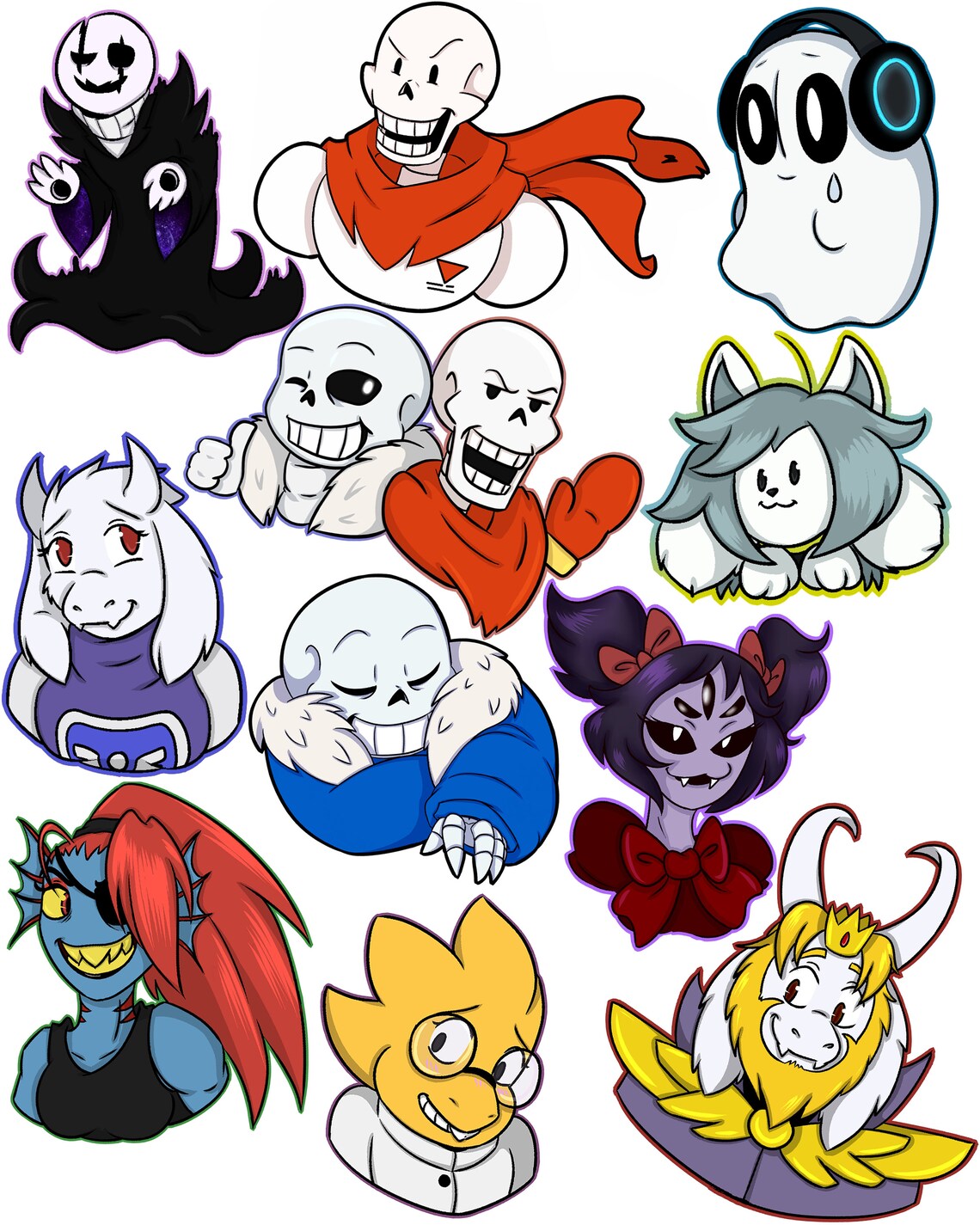 Undertale Stickers Etsy
