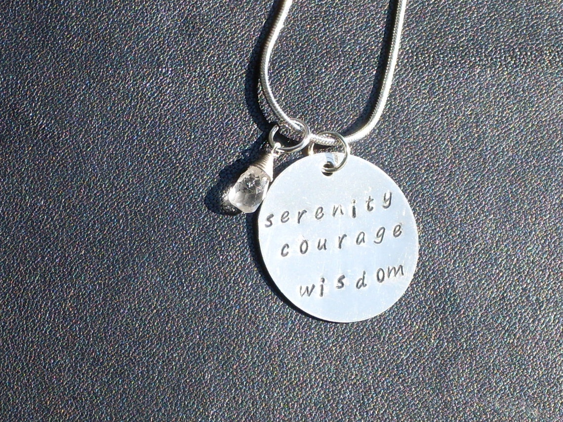 Serenity Courage Wisdom Charm Necklace Etsy