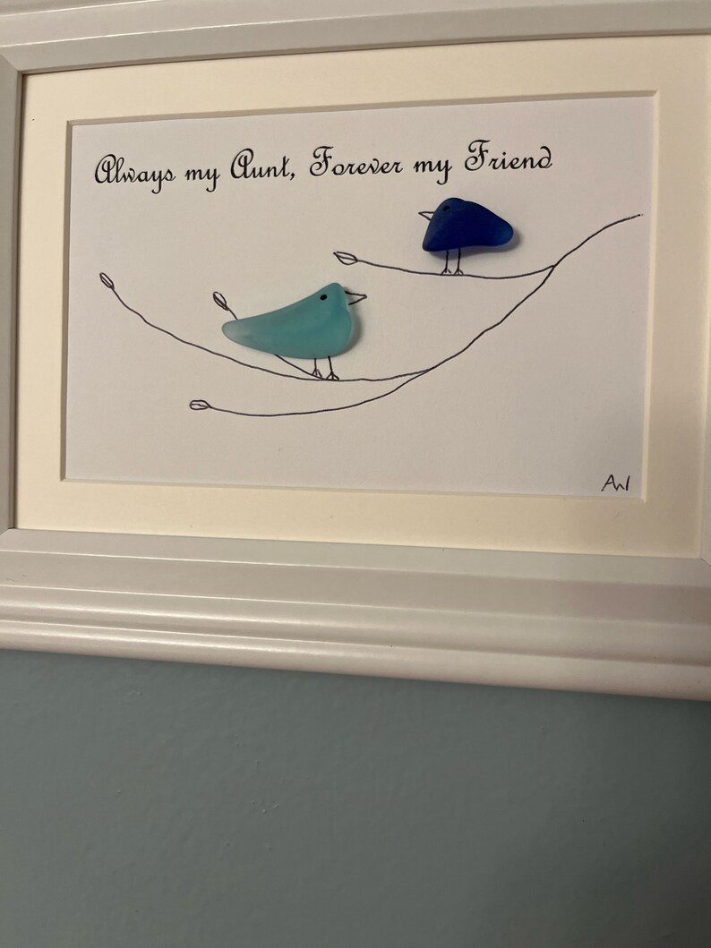 Framed Always my Aunt, Forever my Friend in Sea Glass 7 x 9 image 3