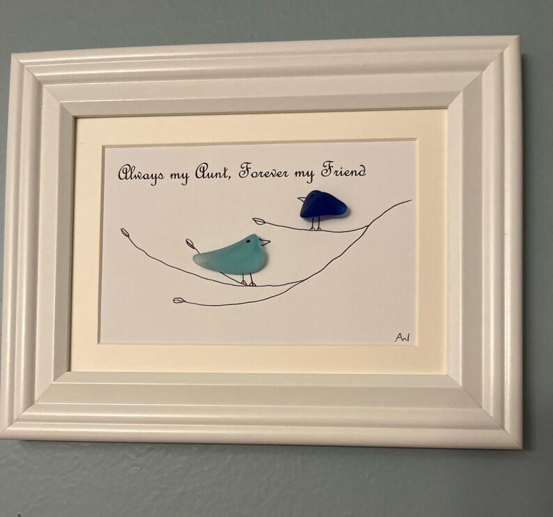 Framed Always my Aunt, Forever my Friend in Sea Glass 7 x 9 image 2