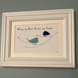 Framed Always my Aunt, Forever my Friend in Sea Glass 7 x 9 image 1