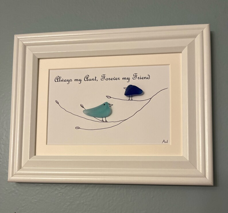 Framed Always my Aunt, Forever my Friend in Sea Glass 7 x 9 image 1