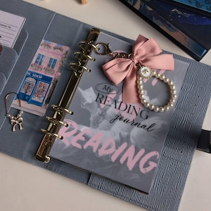 A5 Reading Journal Refill Inserts for 6-Ring Binder (Binder Not Included), Book Tracker, Reading Challenge, TBR List, Coloring Pages