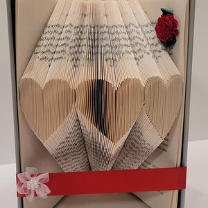 Book Folding - Three Hearts