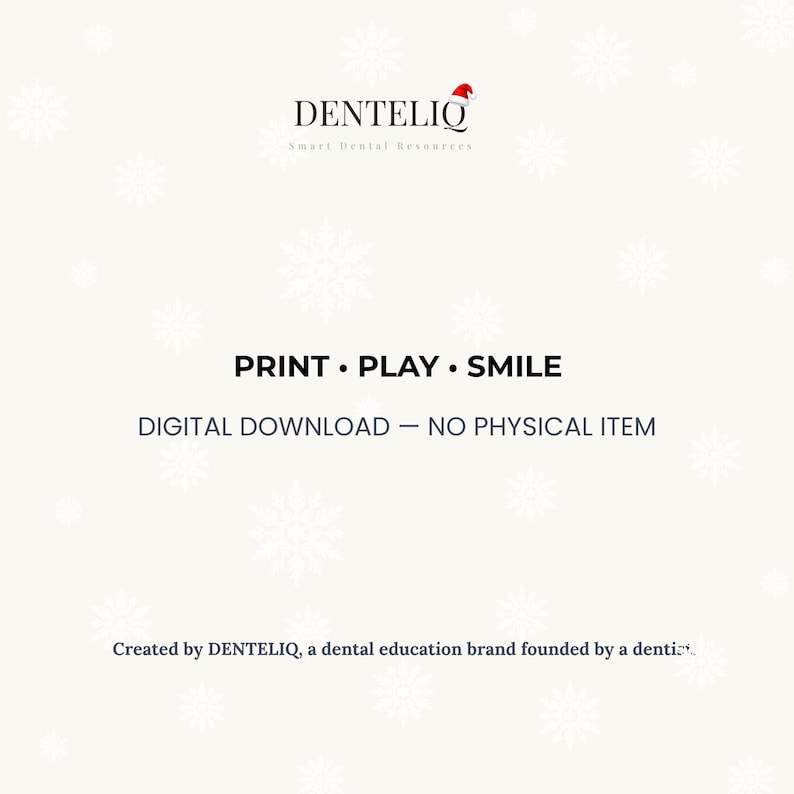 Teeth Chart Ed Holiday Dental Routine Chart for Kids, Christmas Tooth Brushing ...