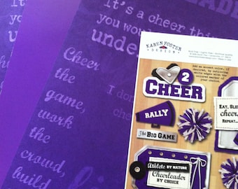 Cheerleading Purple Scrapbook Kit