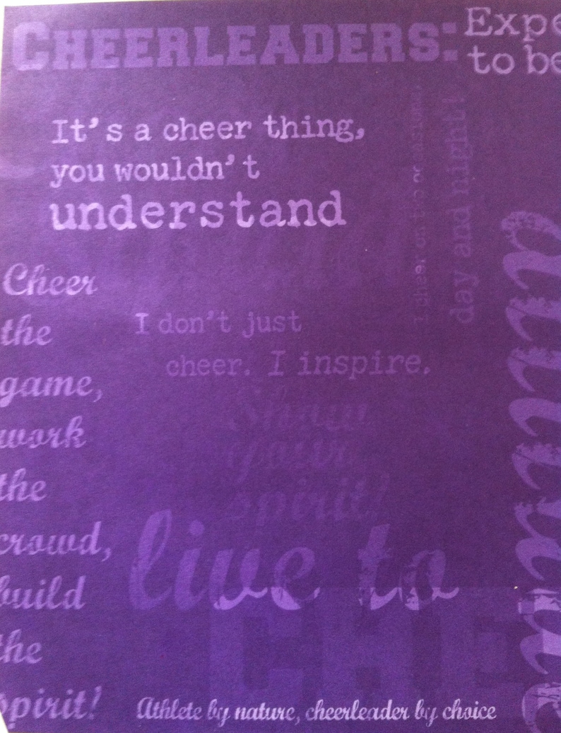 Cheerleading Purple Scrapbook Kit Etsy