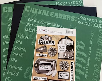 12"x12" Luv 2 Cheer Scrapbook Kit in Green & Black