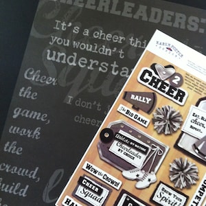 Cheerleader Black Scrapbook Kit