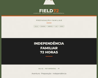 Checklist Independência Familiar 72 Horas PDF | Preparação Imprimível | Ficar em Casa e Mochila Saída