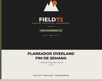 Planeador Viagem Overland Fim de Semana PDF | Lista Carga Veículo | Checklist Campismo Carrinha SUV