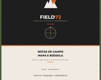Notas Campo Mapa e Bússola PDF | Guia Navegação Fim de Semana | Rumo Corrimão Checklist