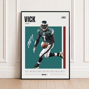 Michael Vick Poster, Football Wall Art, Contemporary Print, Iconic Decor, Gift for Fans, Living Room Decor