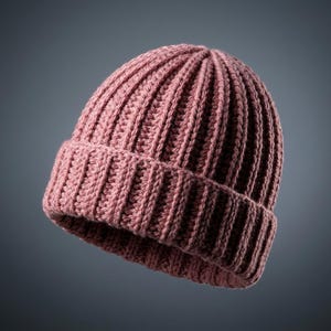 Ribbed crochet beanie pattern