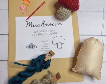 Spotted Mushie Beginner Crochet Kit