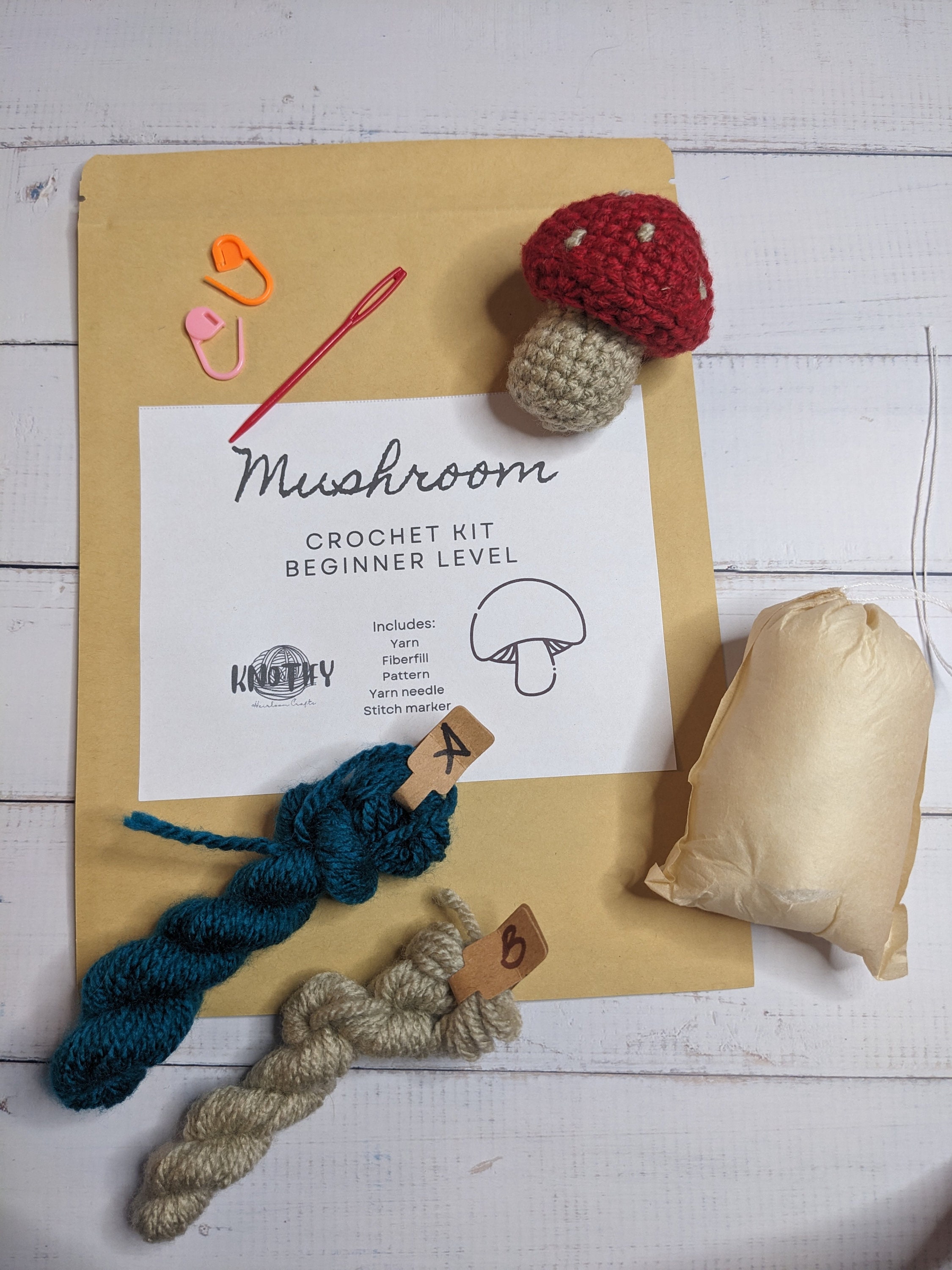 Spotted Mushie Beginner Crochet Kit 