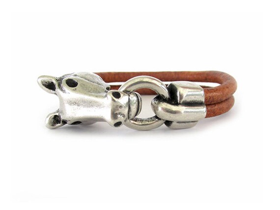 leather horse bracelet