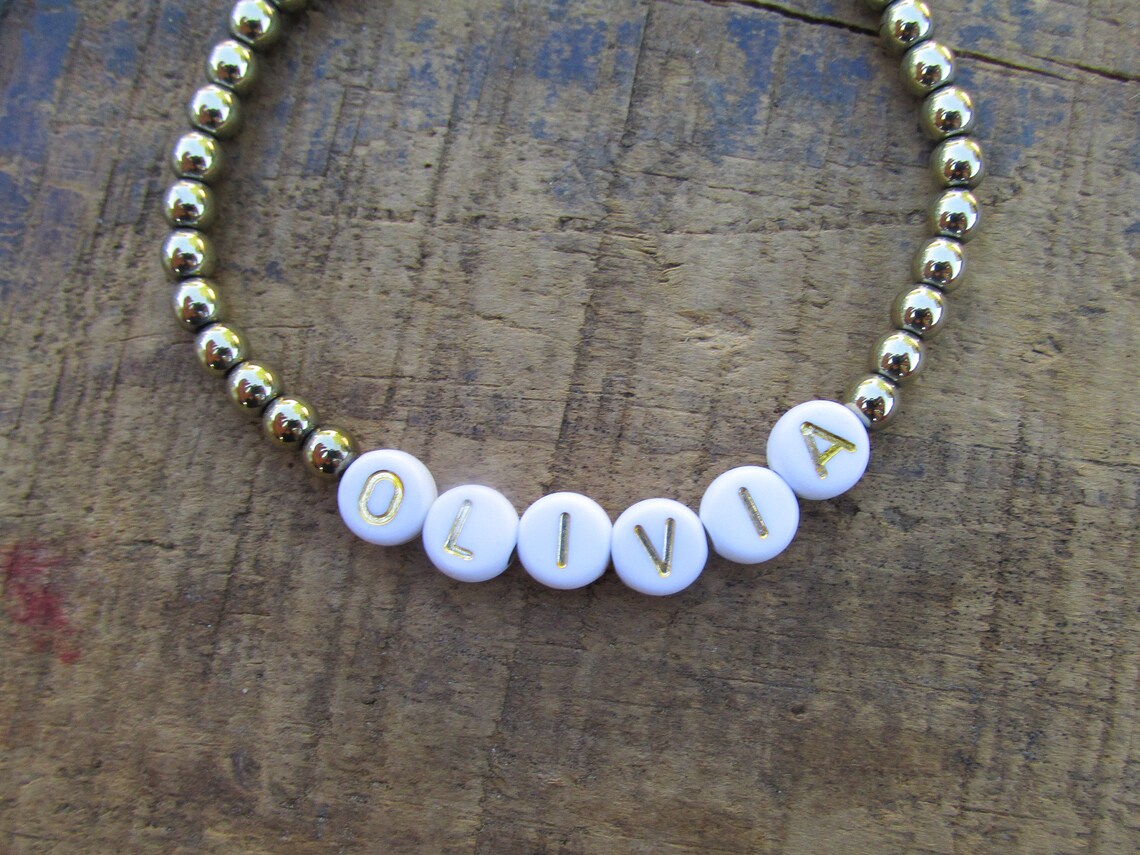 Name bracelets personalize your own bracelet with kiddos Etsy